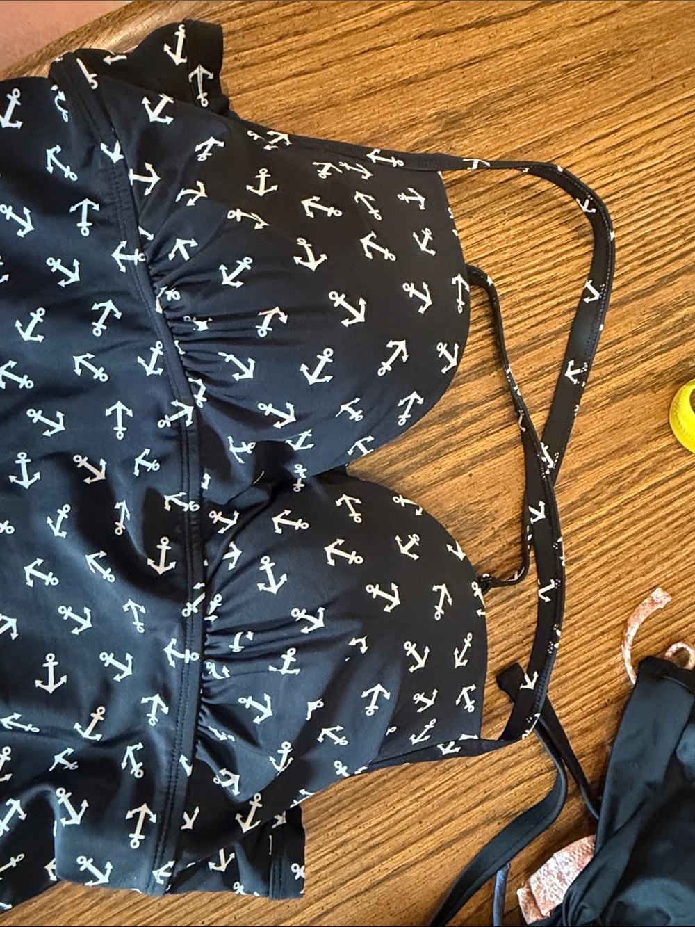 torrid Black Anchor Print Bikini Top size 1